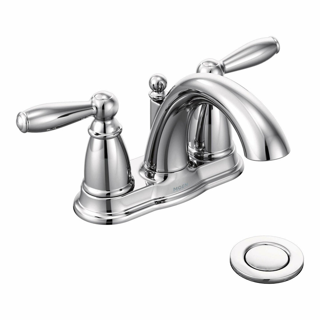 MOEN Brantford 66610 4-in Two-Handle Bathroom Faucet in Chrome