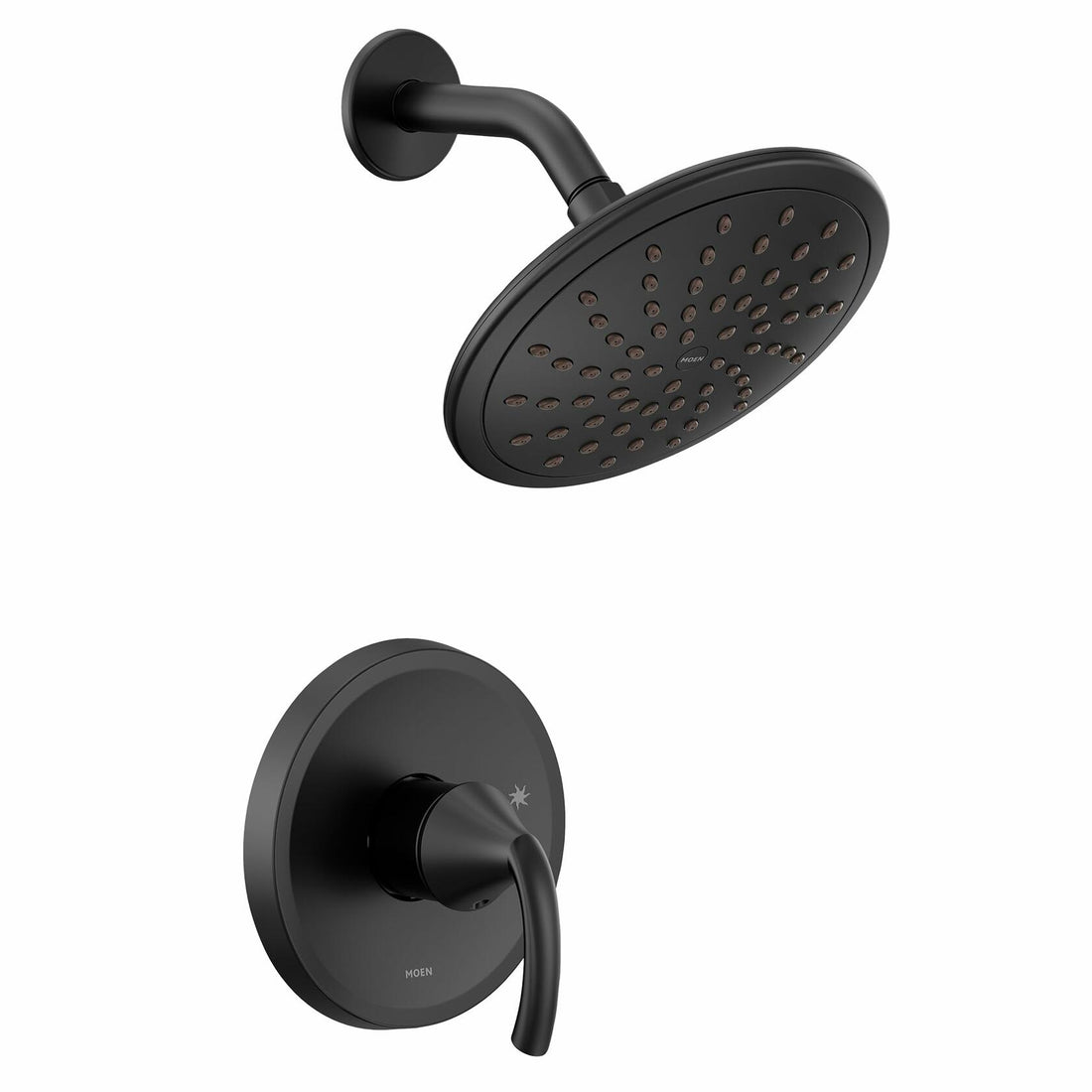MOEN Glyde UT2842EPBL M-CORE 2-Series 1-Handle Shower Trim Kit in Matte Black (Valve Required)