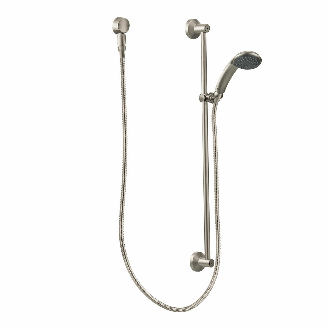 MOEN Commercial M-Dura 52710CBN Slide Bar with Hand Shower, 30-Inch, 2.5-gpm, in Brushed Nickel