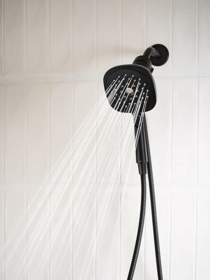 MOEN Verso 220H5BL Infiniti Dial Square Handheld Shower Spray Head in Matte Black