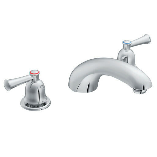 MOEN CFG Capstone T41411 Two-Handle Low Arc Roman Tub Faucet in Chrome (Valve Required)