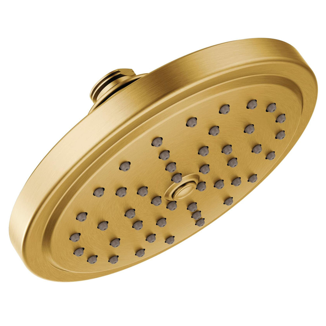 MOEN S176BG One-Spray Pattern with 2.5 GPM 6.75 in. Wall Mount Fixed Shower Head in Brushed Gold