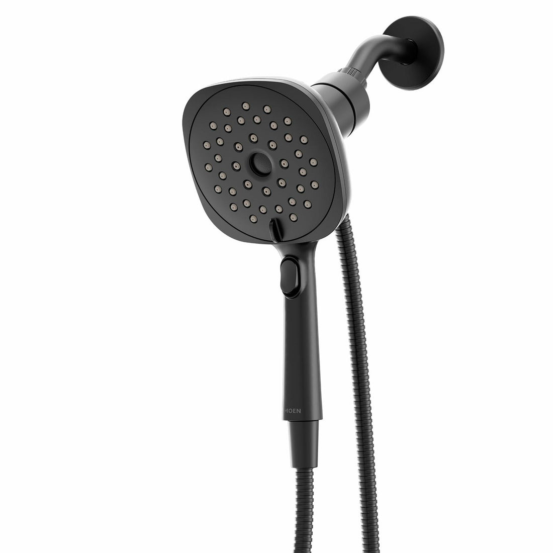 MOEN Verso 220H5BL Infiniti Dial Square Handheld Shower Spray Head in Matte Black
