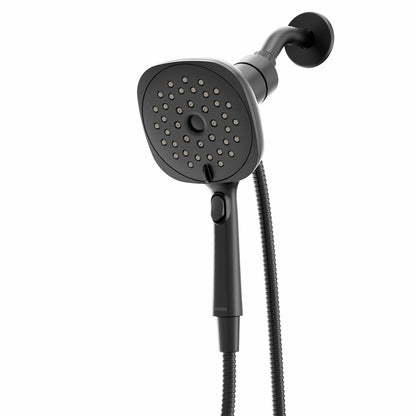 MOEN Verso 220H5BL Infiniti Dial Square Handheld Shower Spray Head in Matte Black