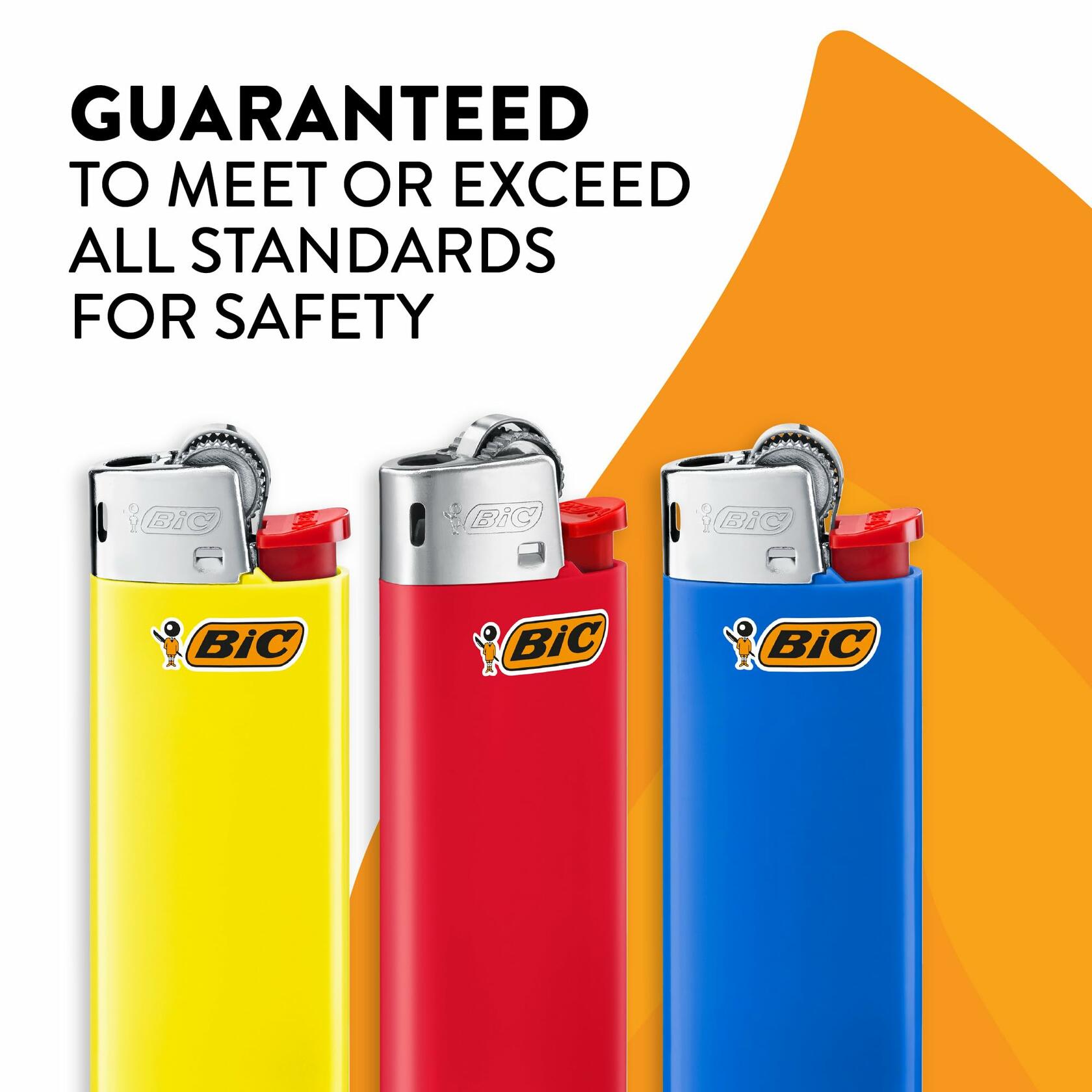 BIC Mini Pocket Lighters Assorted Bright Colors - 50-Count Tray + 3 Free