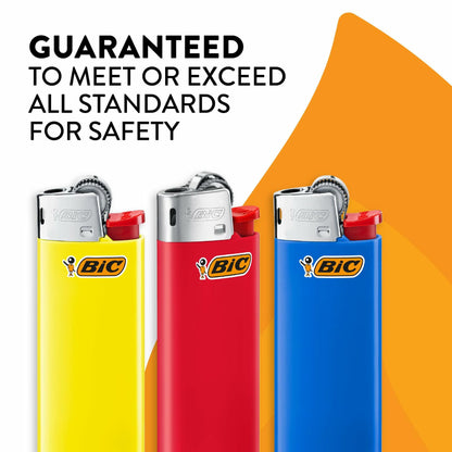 BIC Mini Pocket Lighters Assorted Bright Colors - 50-Count Tray + 3 Free