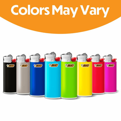 BIC Mini Pocket Lighters Assorted Bright Colors - 50-Count Tray + 3 Free