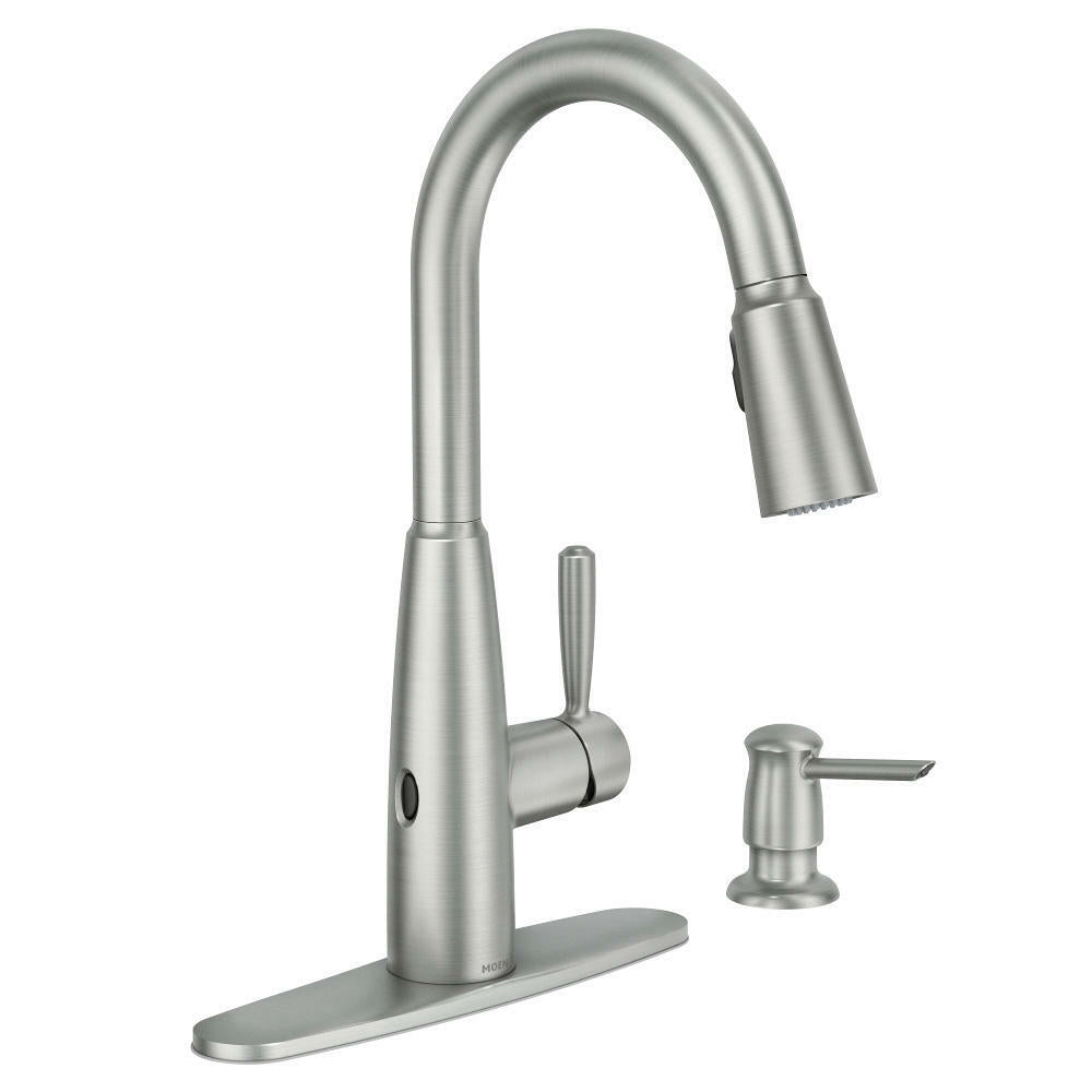 MOEN Sperry 87696EWSRS One-Handle Pull-Down Touchless Kitchen Faucet in Spot Resist Stainless - Like New