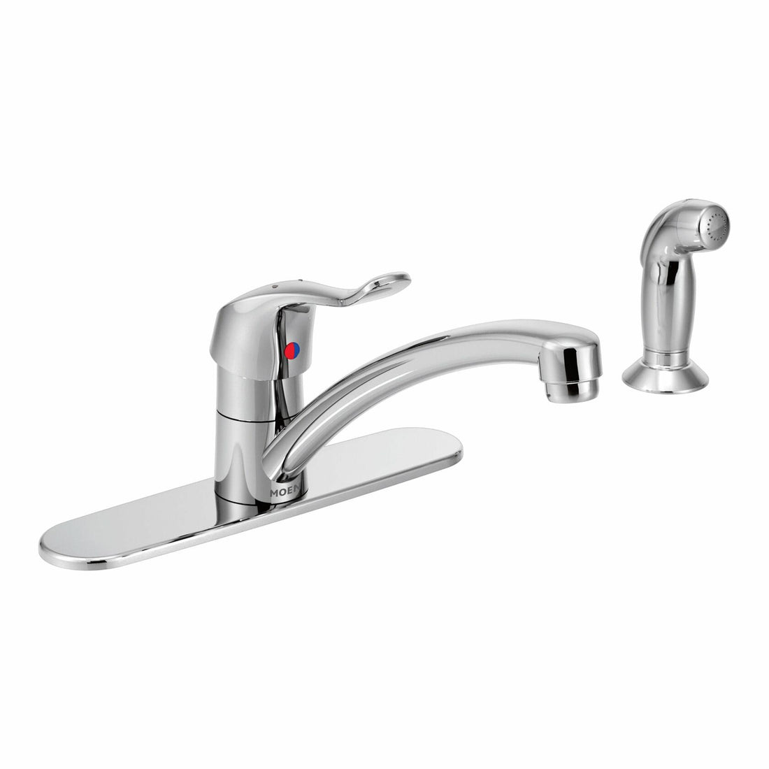 MOEN M-Dura 8707 Commercial Single-Handle Standard Kitchen Faucet with Side Sprayer in Chrome - Like New