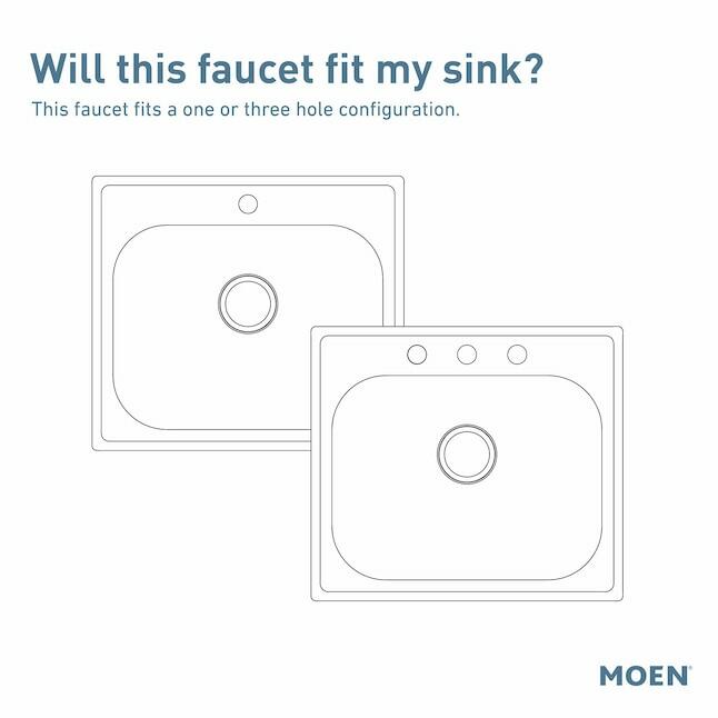 MOEN M-Dura 8707 Commercial Single-Handle Standard Kitchen Faucet with Side Sprayer in Chrome - Like New