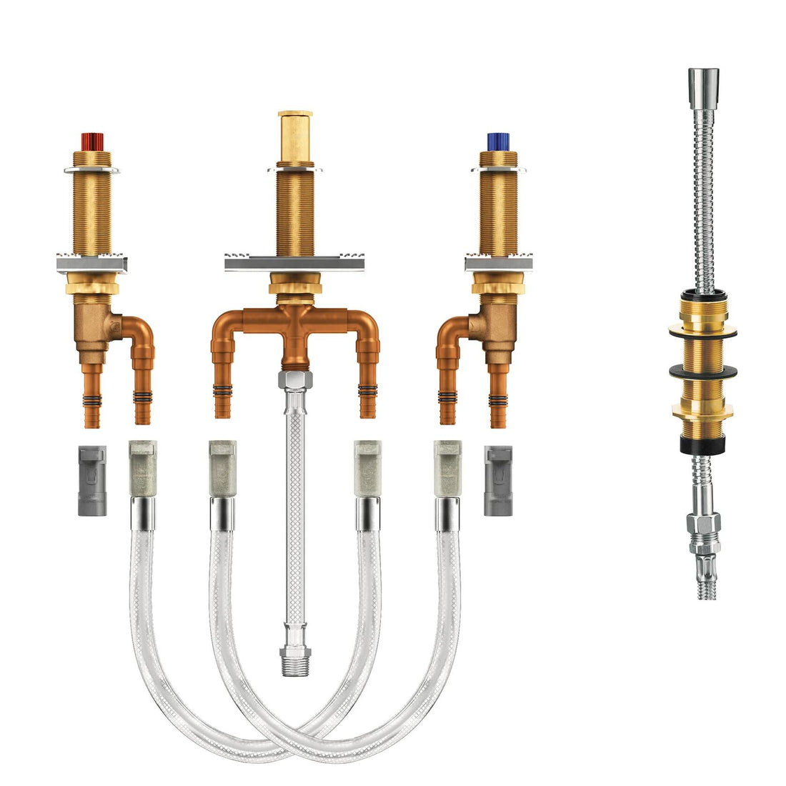MOEN 9793 Two-Handle 4-Hole Roman Tub Adjustable Rough-In Valve with Shower Diverter - 1/2 in. PEX/CPVC Connection - Like New