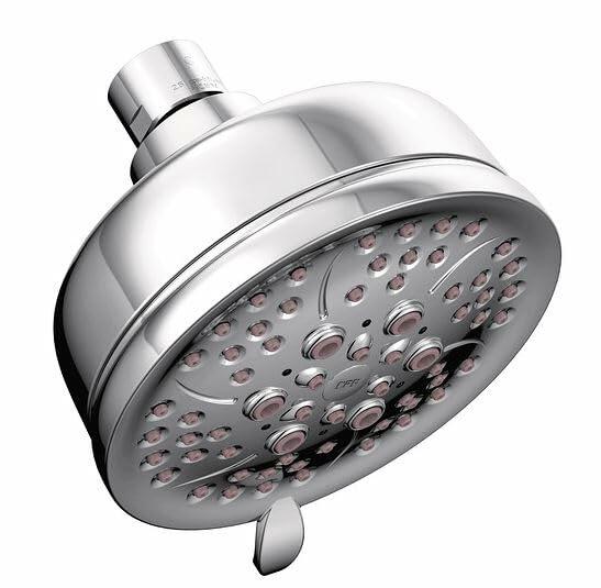 CFG Four Function Wallmount Showerhead, Chrome