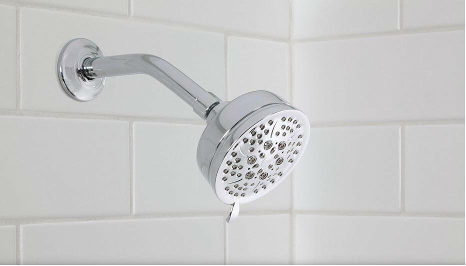 CFG Four Function Wallmount Showerhead, Chrome