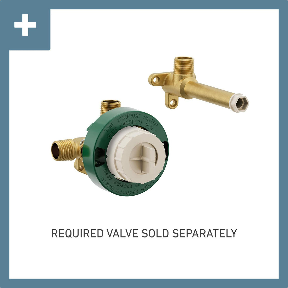 Moen WTS921BG Flara Single Handle Wall Mount Filler High Flow Tub Faucet with 10" Spout Reach, Brushed Gold