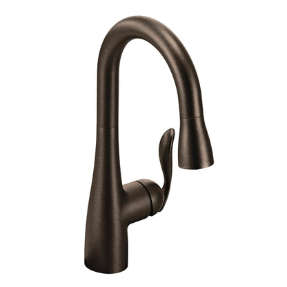 Moen 5995ORB Arbor One Handle High Arc Pulldown Bar Faucet with Reflex, Oil Rubbed Bronze