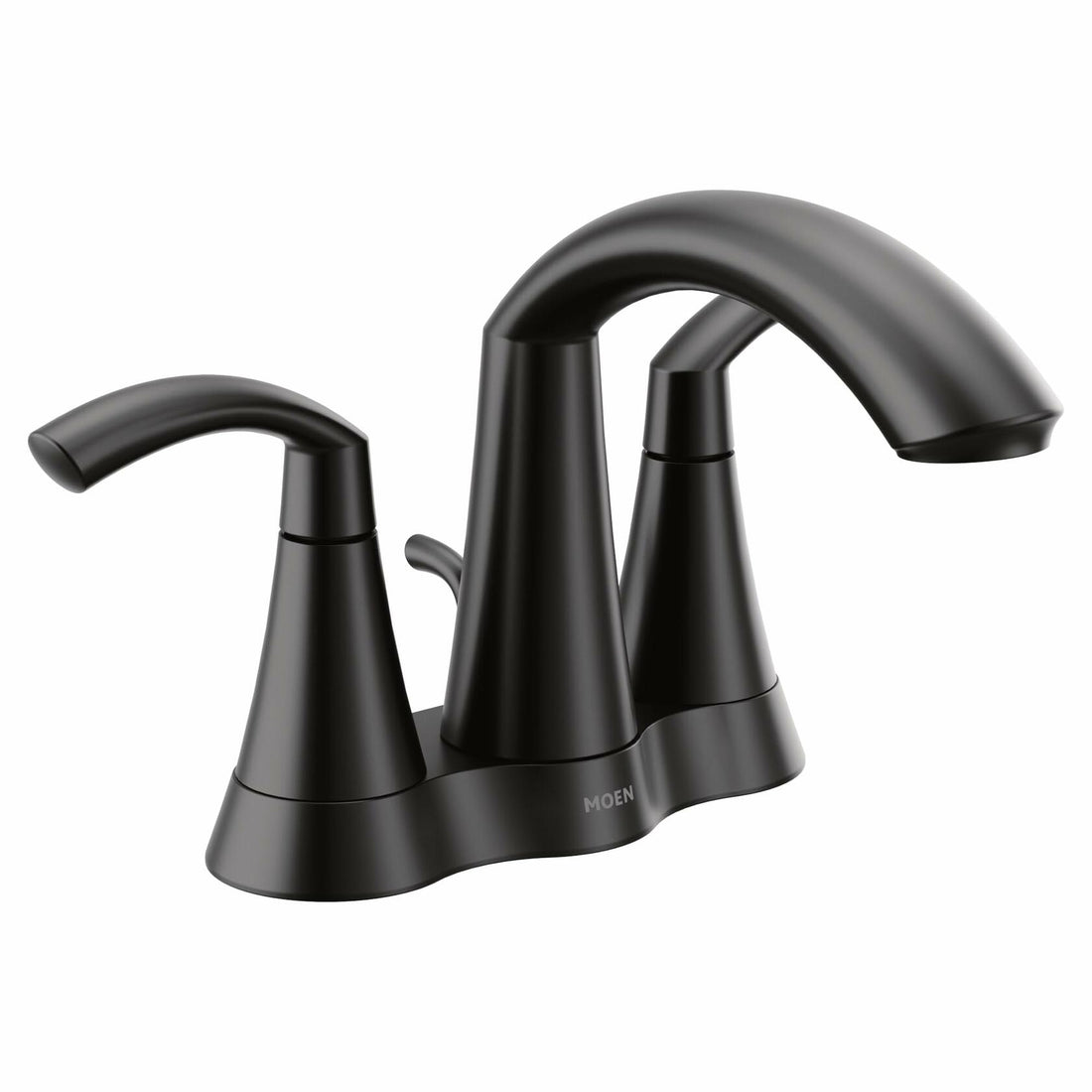 Moen 6172BL Glyde Two-Handle High Arc Centerset Bathroom Faucet, Matte Black
