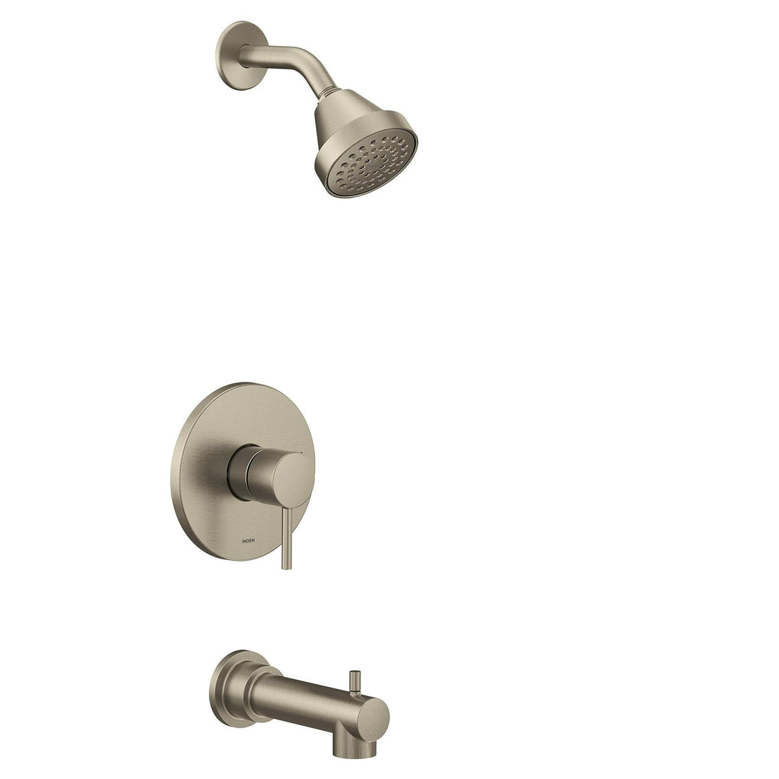 Moen Align Brushed Nickel M-CORE 2-Series 1-Handle Tub and Shower Trim Kit, Valve Required, UT2193EPBN