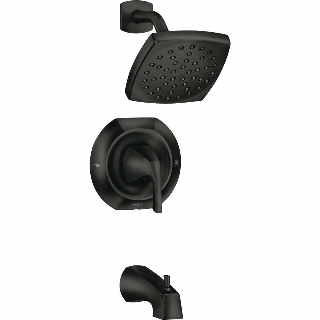 MOEN Lindor 82504BL One-Handle Bathtub and Shower Faucet in Matte Black (Valve Included)