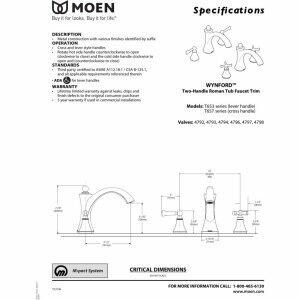 Moen T653BN Tub Faucet, 1, Brushed Nickel
