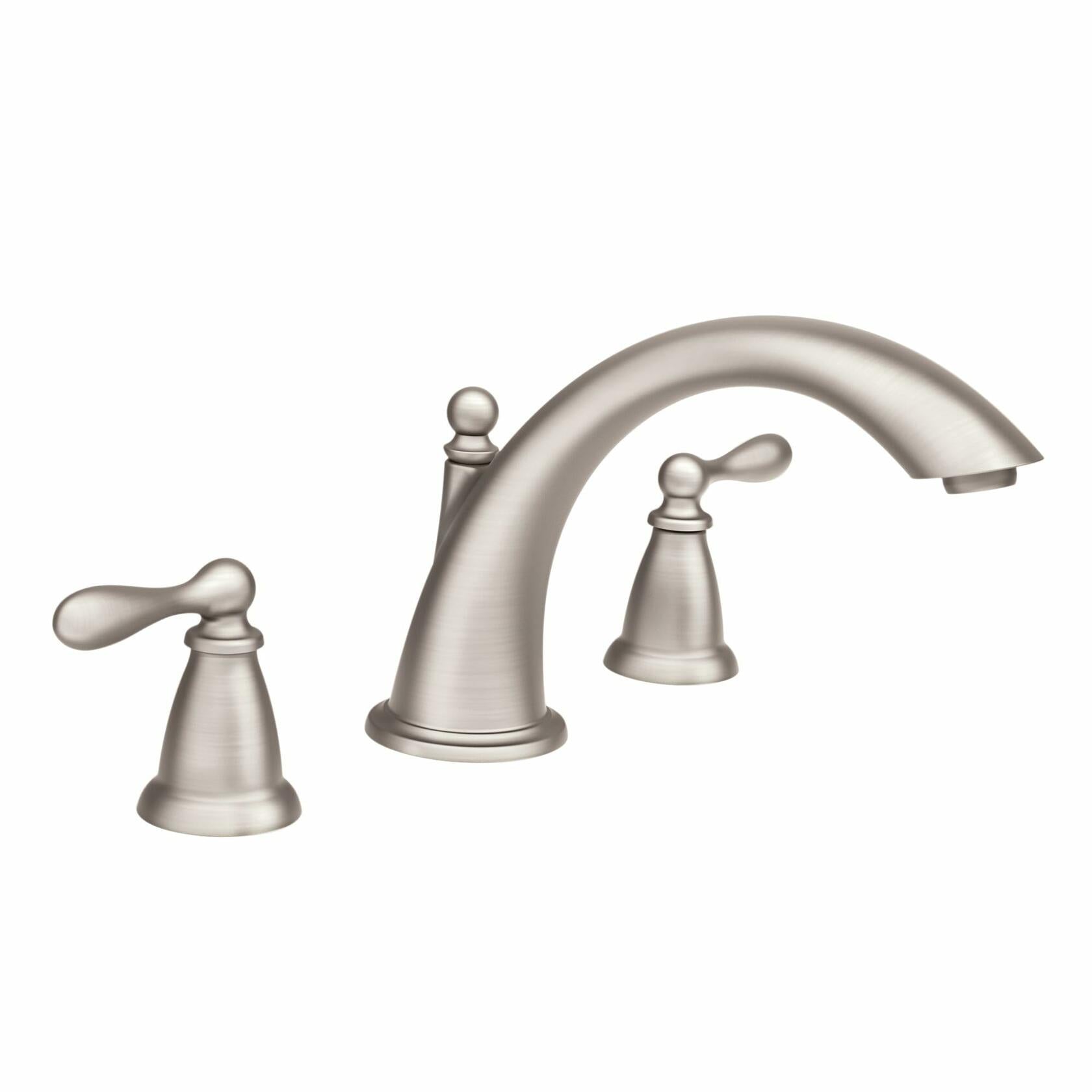 Moen 86440SRN Deck Mounted Roman Tub Faucet Trim from The Caldwell Collection, Spot Resist Brushed Nickel