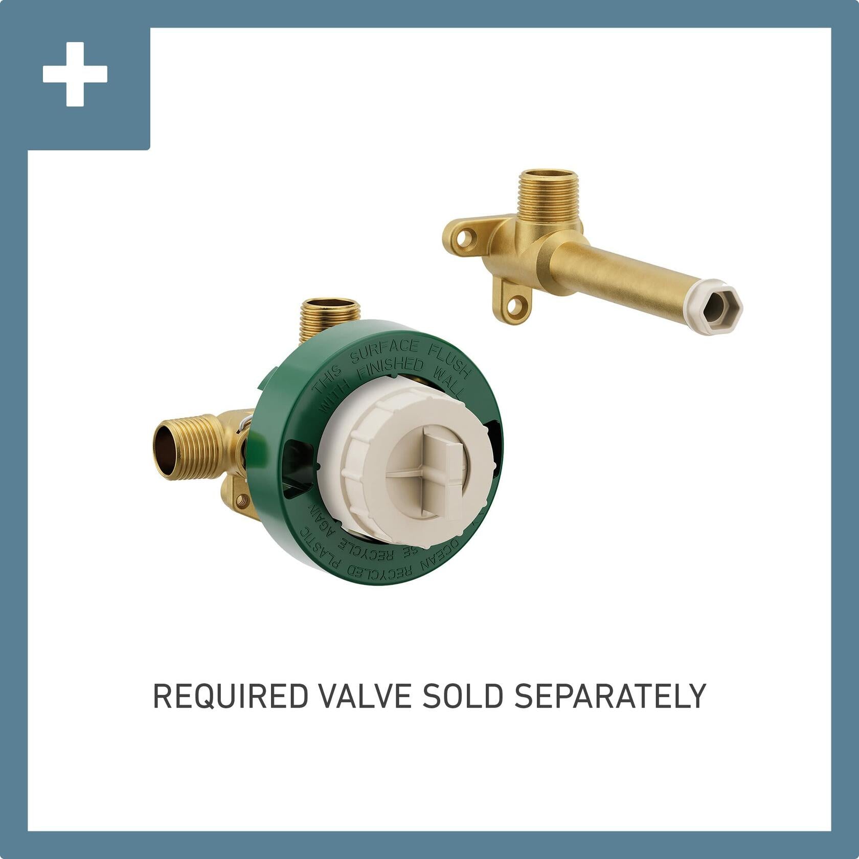 Moen Cia Brushed Gold Single Handle Wall Mount Tub Filler High Flow Tub Faucet with 10" Spout Reach, WT6221BG