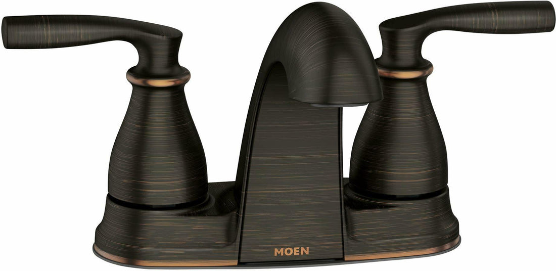 Moen Hilliard 2 Handle Centerset Lavatory Faucet - with Low Arc Spout, Mediterranean Bronze