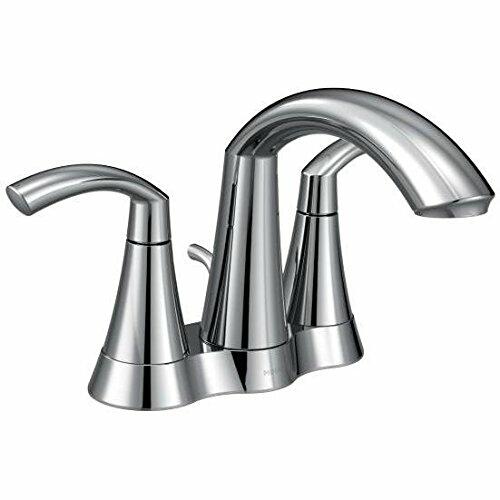 Moen Glyde Chrome Two-Handle High Arc Centerset Bathroom Faucet, 6172