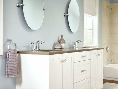 Moen Glyde Chrome Two-Handle High Arc Centerset Bathroom Faucet, 6172