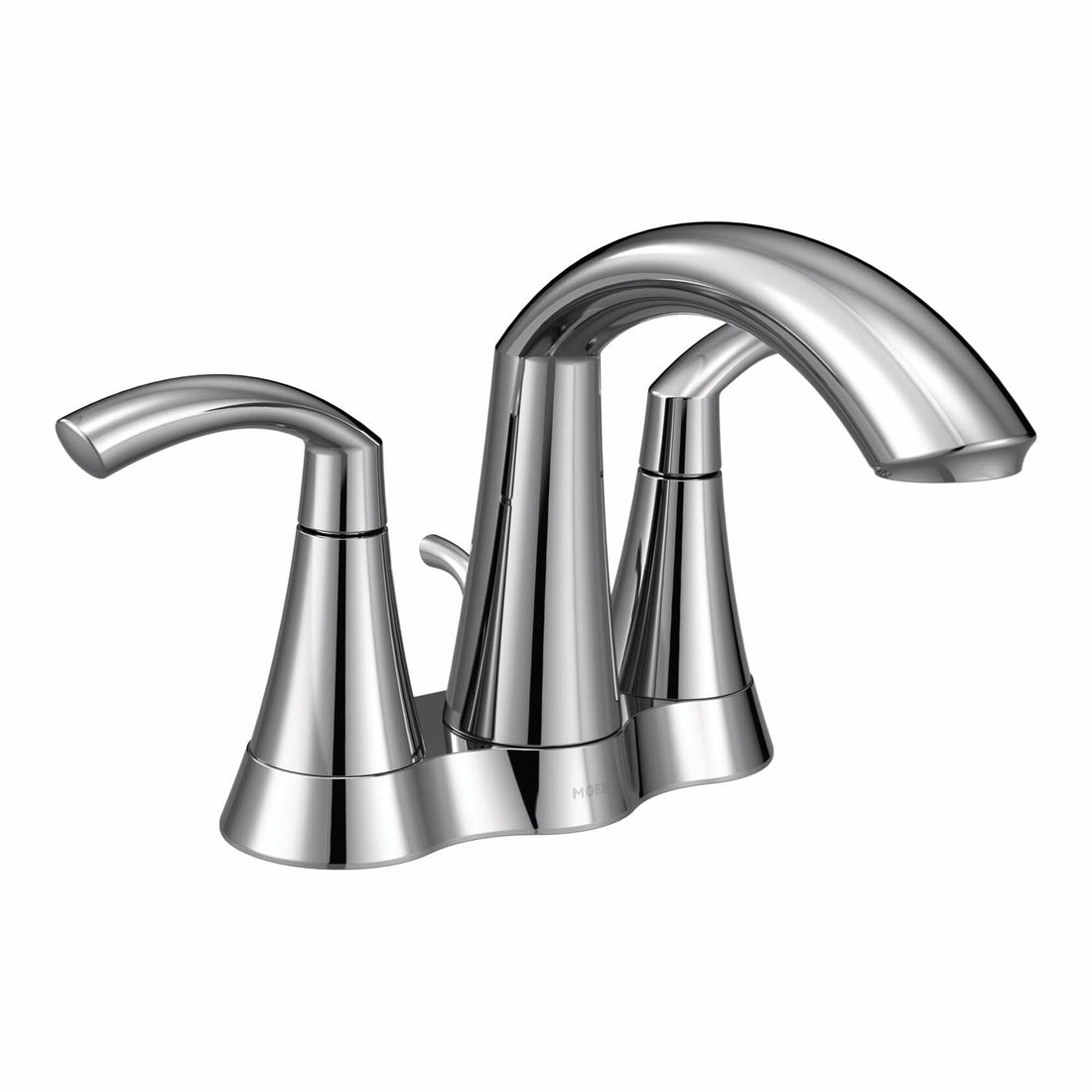 Moen Glyde Chrome Two-Handle High Arc Centerset Bathroom Faucet, 6172