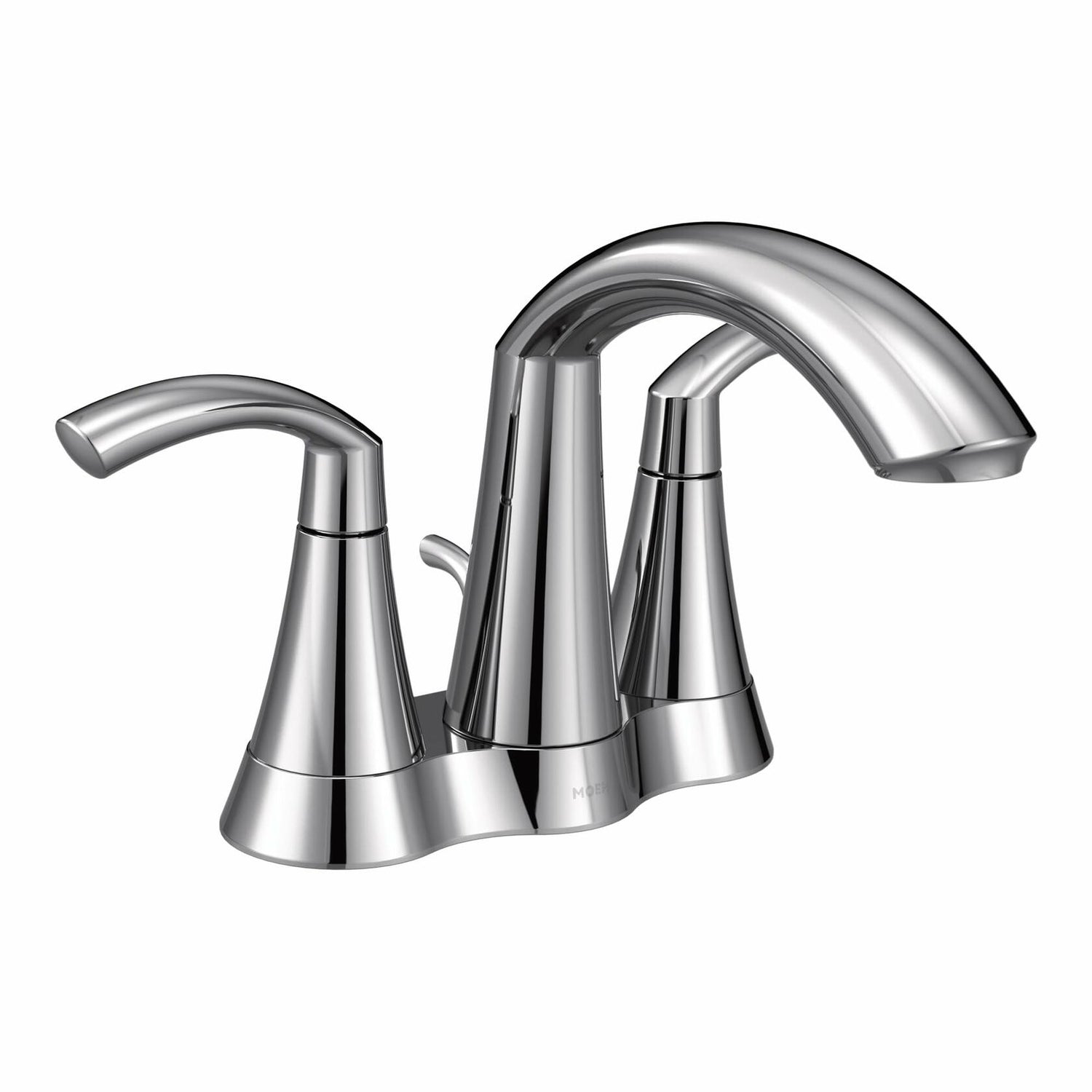 Moen Glyde Chrome Two-Handle High Arc Centerset Bathroom Faucet, 6172