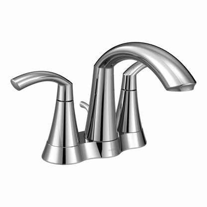 Moen Glyde Chrome Two-Handle High Arc Centerset Bathroom Faucet, 6172