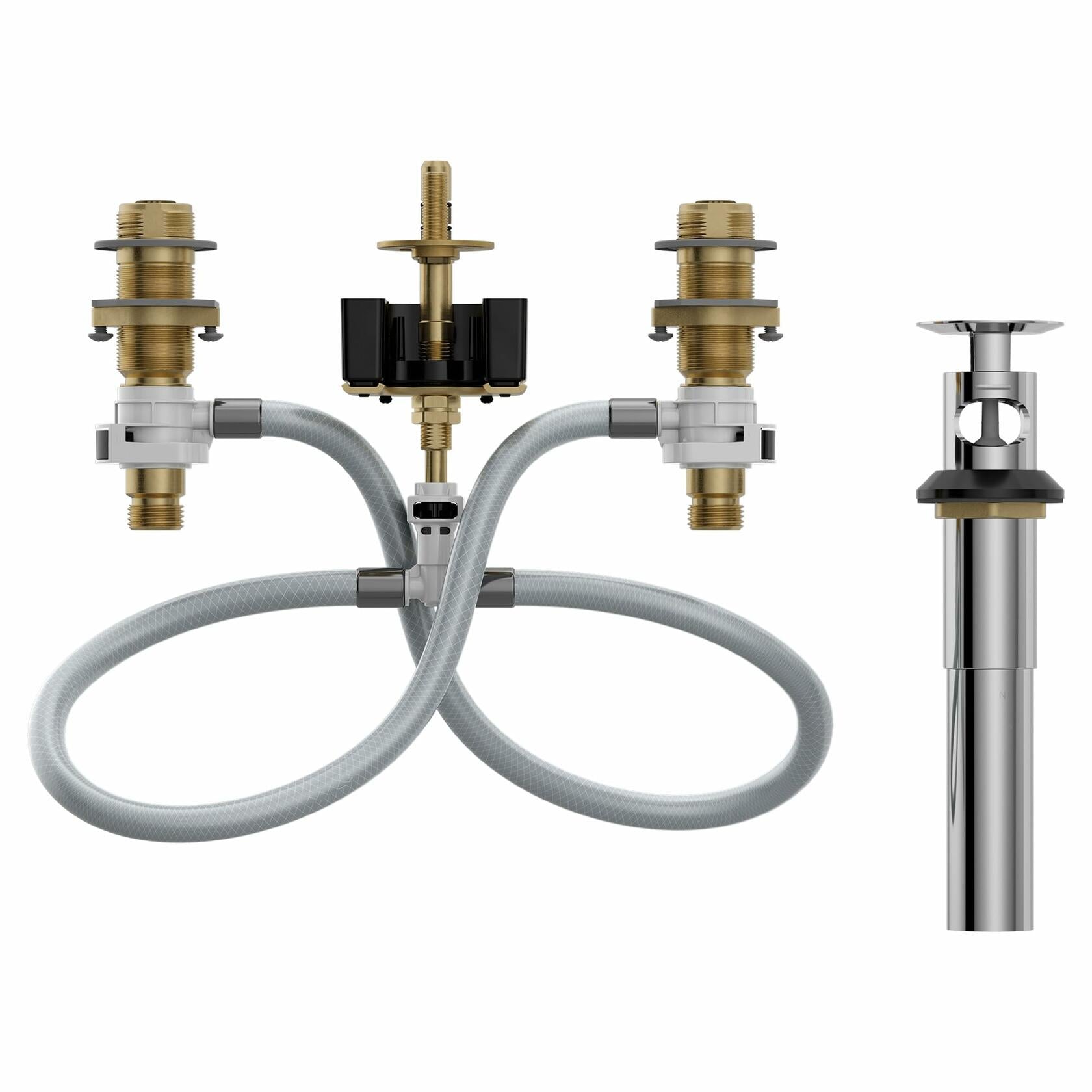 Moen Widespread Bathroom Sink Faucet Rough In Water Valve with Drain Assembly, 9000
