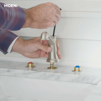 Moen Widespread Bathroom Sink Faucet Rough In Water Valve with Drain Assembly, 9000