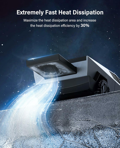 Cyberdock 3 in 1 MagSafe Charging Stand for Apple Device, Rotating Magnetic Fast Wireless Charger Stand with Ambient Light for iPhone 17-12, Apple Watch, AirPod (Gray)