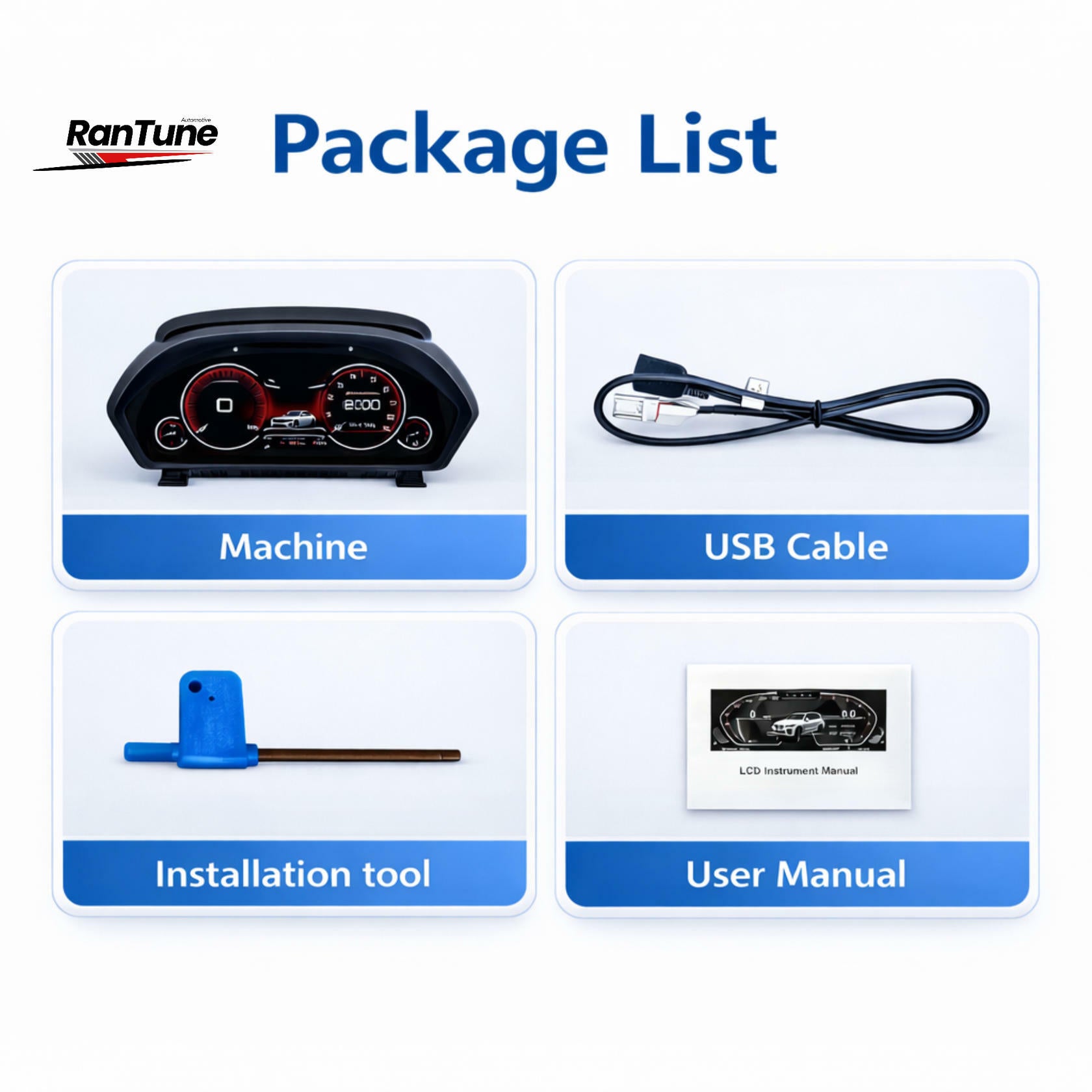 Digital Instrument Cluster CarPlay Speedometer For BMW 3/4 F30 F31 F32 F35 F36