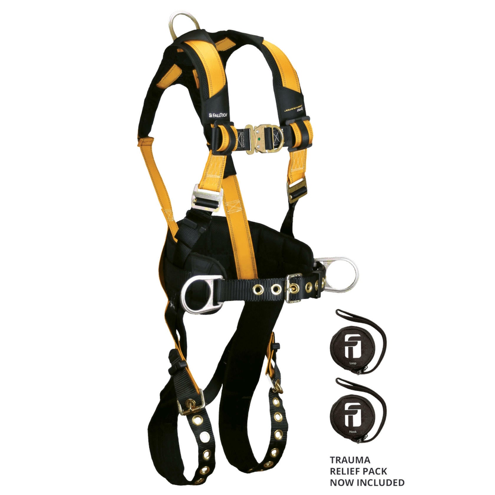 FallTech Journeyman Flex Full Body Construction Climbing Harness, Medium
