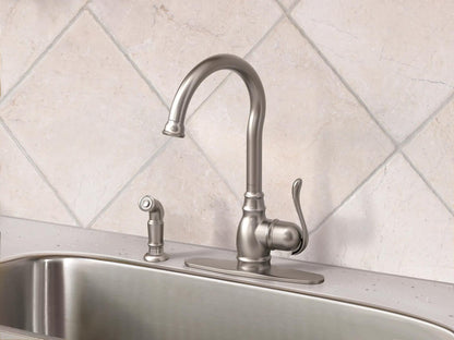 MOEN Anabelle 87650SRS Kitchen Faucet with Side Spray in Spot Resist Stainless