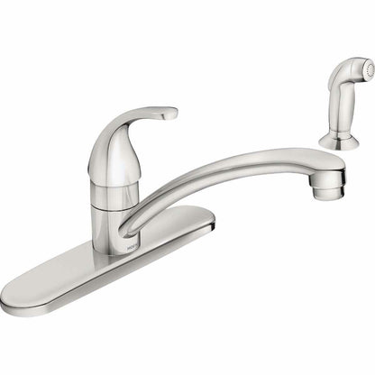 MOEN Adler 87604 Single Handle Deck-mount Kitchen Faucet with Sprayer in Chrome