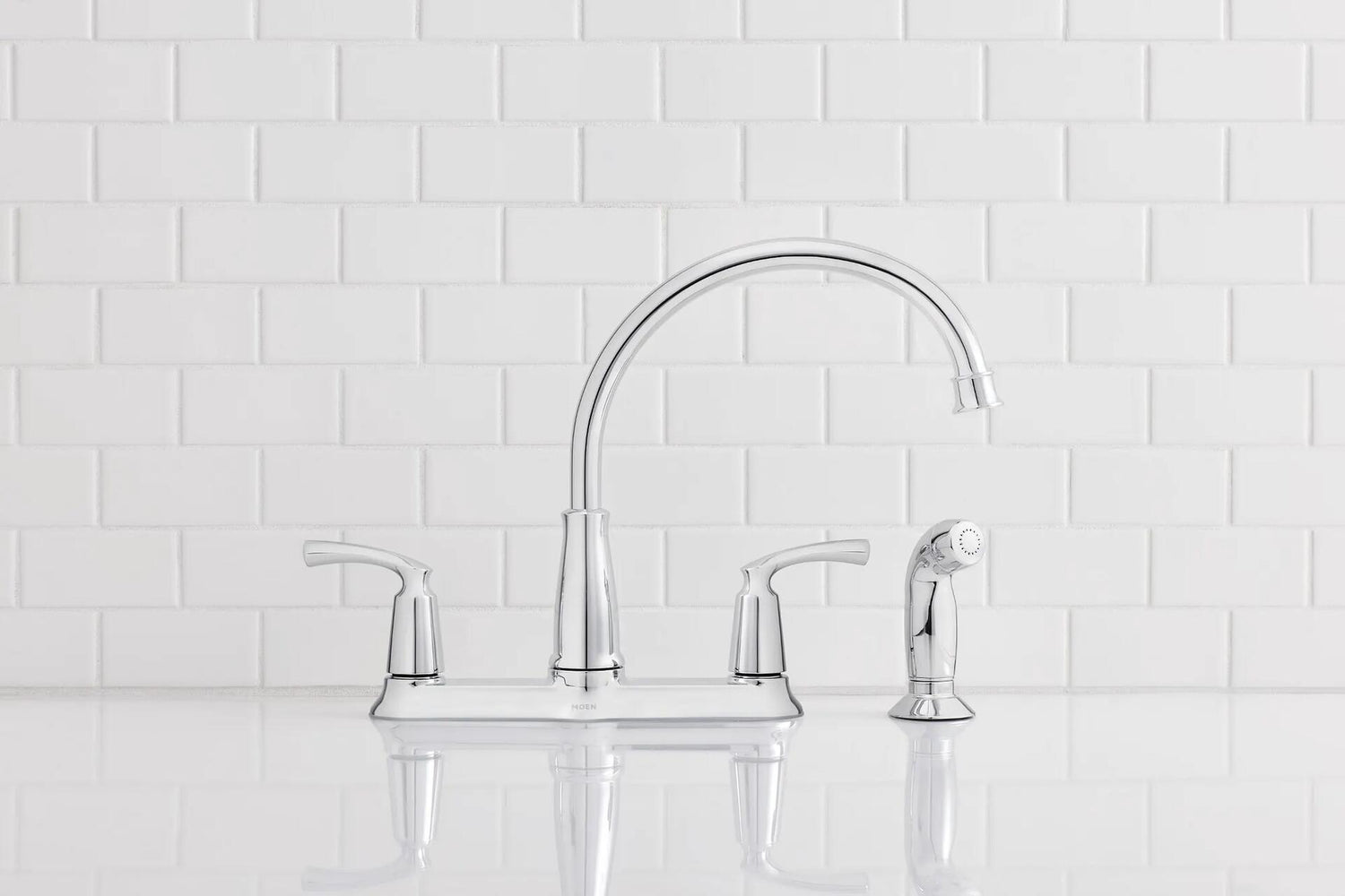 MOEN Bexley 87403 High Arc Kitchen Faucet with Side Spray in Chrome