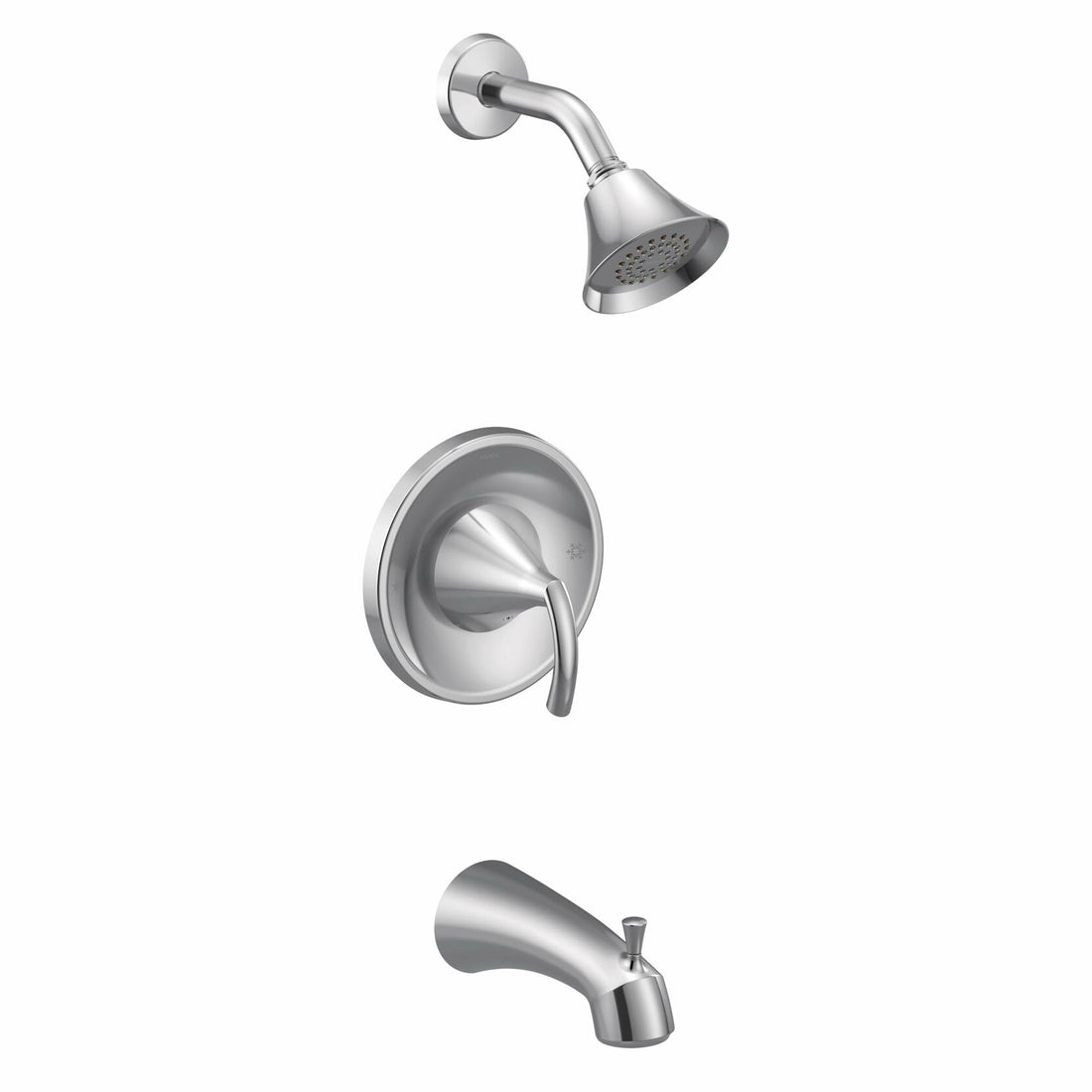 MOEN Glyde T2743EP 1-Handle 1-Spray Single-Handle Posi-Temp Tub and Shower Faucet Trim Kit in Chrome (Valve Not Included)