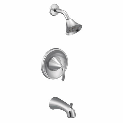 MOEN Glyde T2743EP 1-Handle 1-Spray Single-Handle Posi-Temp Tub and Shower Faucet Trim Kit in Chrome (Valve Not Included)