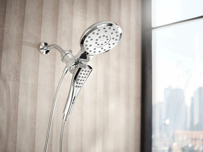 MOEN Verso 220C3EP 8-Spray 7 in. Dual Wall Mount Fixed and Handheld Shower Head 1.75 GPM with Infiniti Dial in Chrome