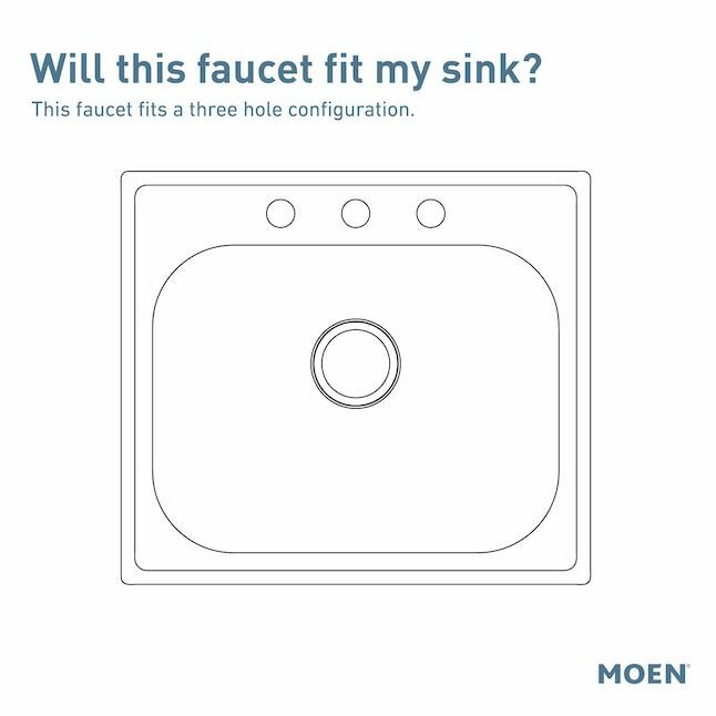 MOEN Chateau 67434 One-Handle Kitchen Faucet with Integrated Side Spray in Chrome
