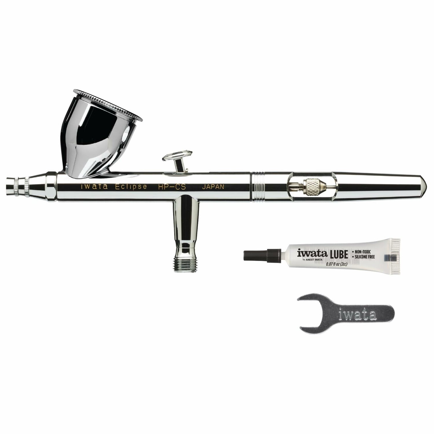 Iwata Eclipse HP-CS Airbrush - Gravity Feed Dual Action, High-Flow Atomization for Fine Detail to Wide Coverage – E3 Nozzle, 0.24 oz Cup – Ideal for Artists, Model Painting, Cosplay &amp; More