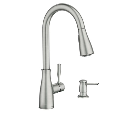 MOEN Lucira 87699SRS One-handle High Arc Pulldown Kitchen Faucet in Spot Resist Stainless