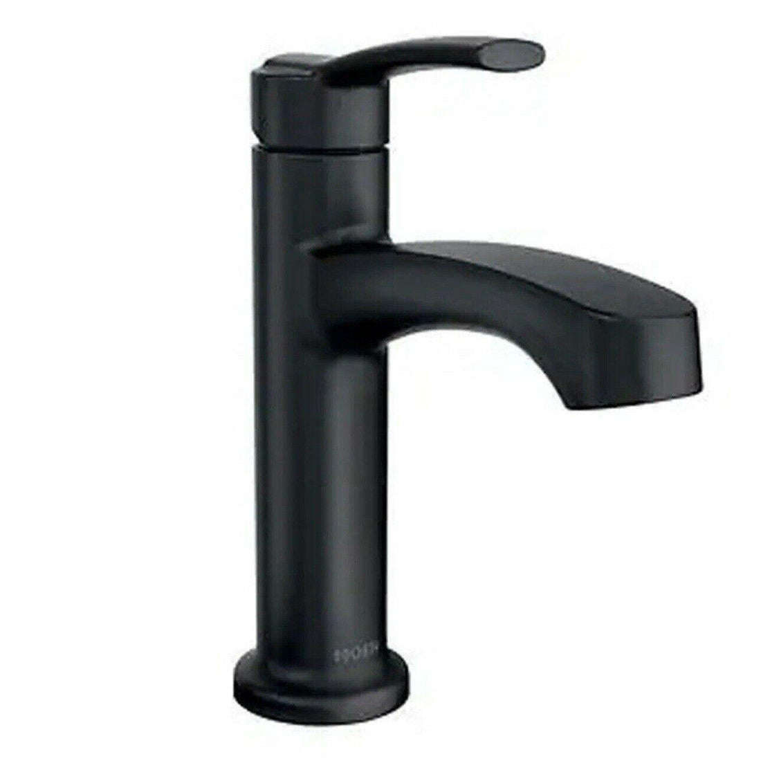 MOEN Laken 84484BL One-Handle One Hole Bathroom Faucet With Drain in Matte Black