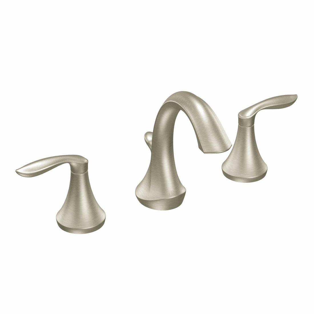 MOEN Eva T6420BN Widespread 2-Handle High-Arc Bathroom Faucet in Brushed Nickel (Valve Not Included)