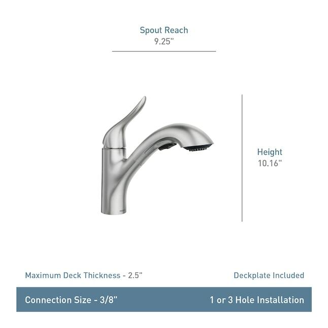 MOEN Koa 87931SRS Single Handle Pull-out Kitchen Faucet with Sprayer in Spot Resist Stainless