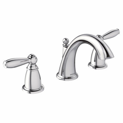 MOEN Brantford TV6620 Two-Handle High Arc Widespread Bathroom Sink Faucet in Chrome (Valve Included)