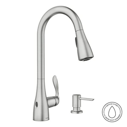 MOEN Georgene 87912EWSRS One-Handle Pulldown Touchless Kitchen Faucet with Sprayer in Spot Resist Stainless